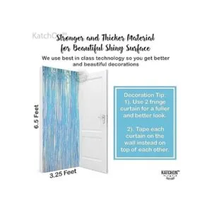 Cortina de flecos iridiscentes de neón 3.2 x 6.5 pies_5