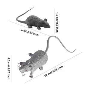 Cotiny 12 piezas de ratas falsas de plástico para