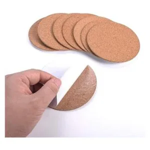 Paquete de 60 posavasos autoadhesivos de corcho tapetes