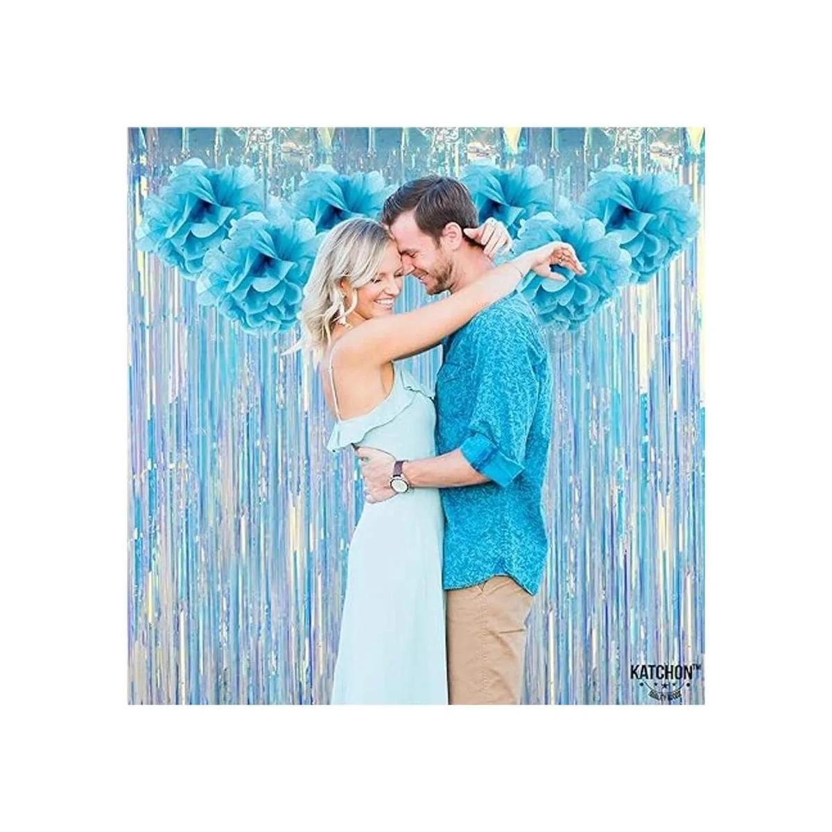 Cortina de flecos iridiscentes de neón 3.2 x 6.5 pies_3