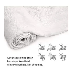 Ompaa Alfombra esponjosa muy suave para dormitorio sala