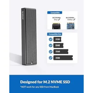 ORICO Carcasa SSD M.2 NVMe M.2 USB 3.1 Gen 2 10 Gbps a_2