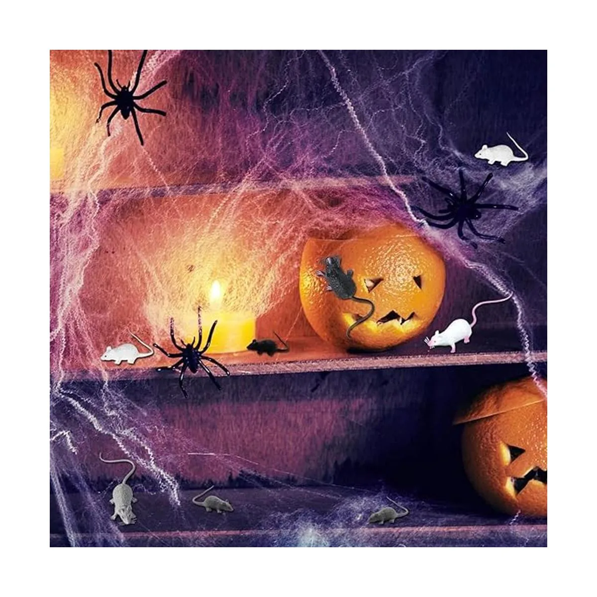 Cotiny 12 piezas de ratas falsas de plástico para