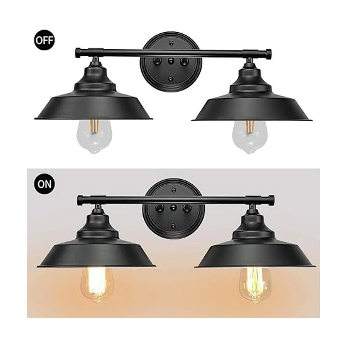 Lámparas de tocador negras para baño lámparas rústicas de_4