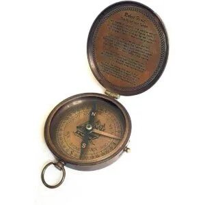 ALADEAN Brújula y relojes de sol antiguos réplica náutica_3