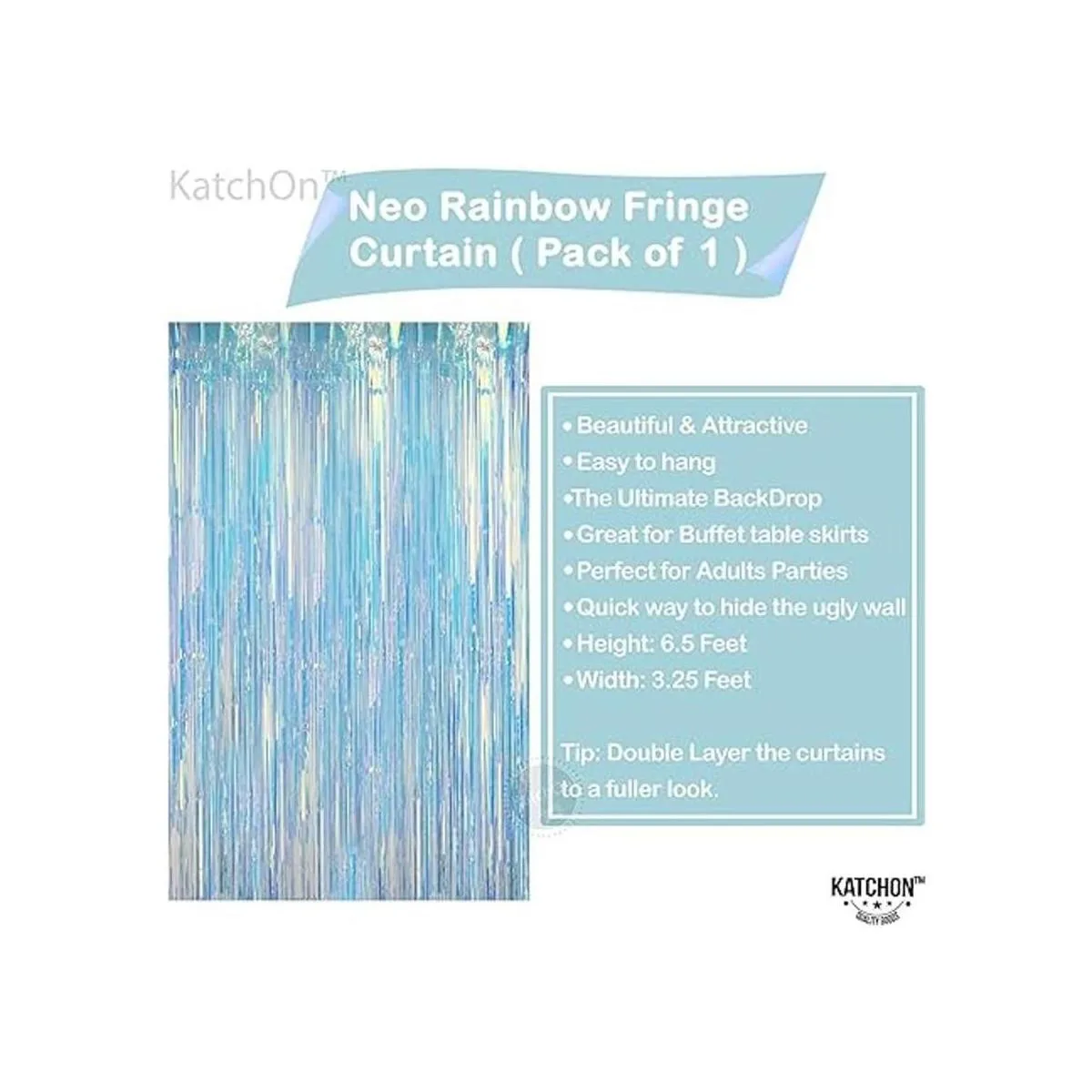 Cortina de flecos iridiscentes de neón 3.2 x 6.5 pies_4