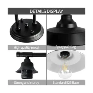 Lámparas de tocador negras para baño lámparas rústicas de_2