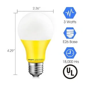 Energetic Bombilla amarilla A19 equivalente a 3 W 40 W_2