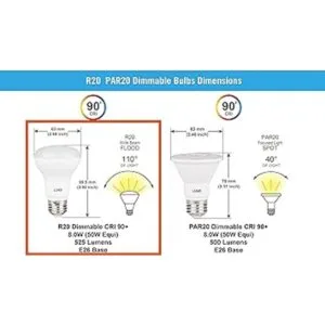 LUNO R20 Bombilla LED regulable CRI 90 8 W equivalente_5