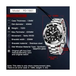 Pagani Design Reloj de pulsera de acero inoxidable para_3