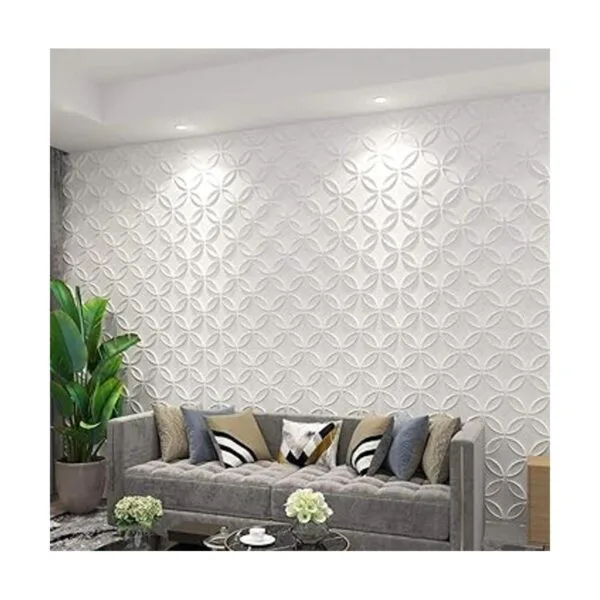 Art3d Panel de pared 3D de PVC con círculos entrelazados