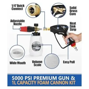 Toolcy Kit de cañón de espuma con de lavado a