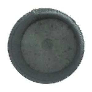 Hosley Juego de 2 jarrones galvanizados con borde dorado