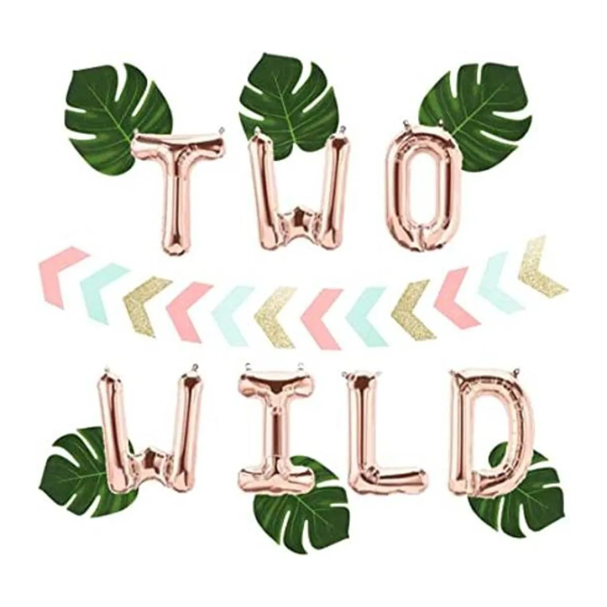 LaVenty 14 unidades de oro rosa dos globos salvajes dos_1