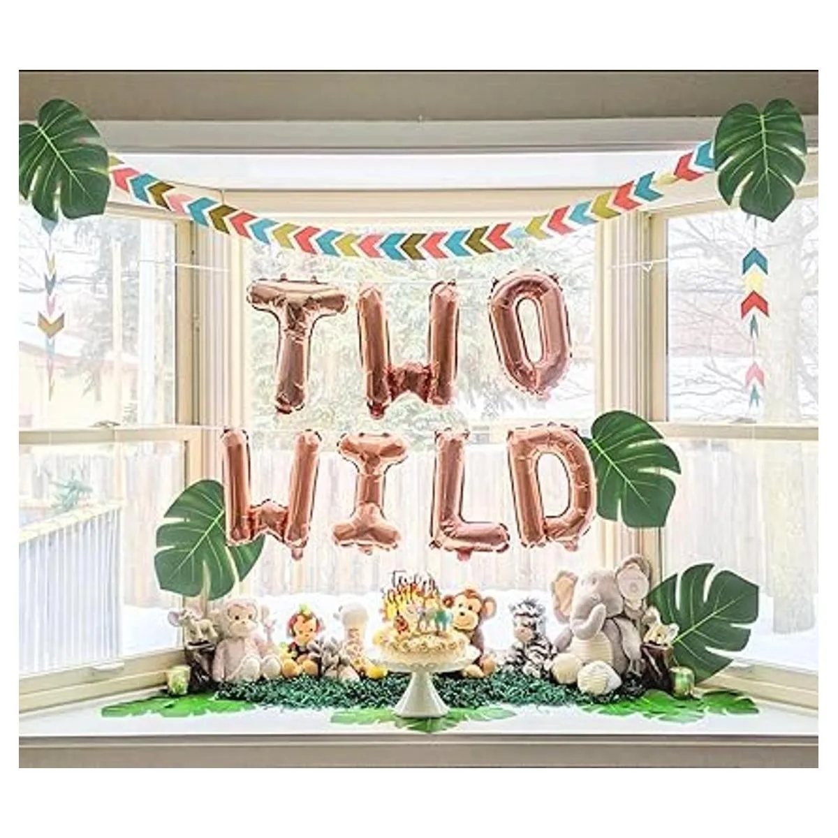 LaVenty 14 unidades de oro rosa dos globos salvajes dos_2