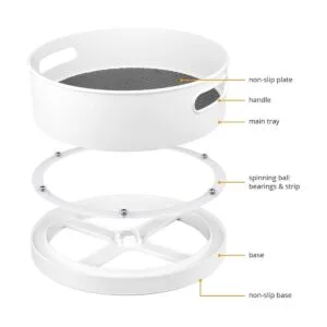 Semlos Paquete de 2 organizadores Lazy Susan Tocadiscos_6