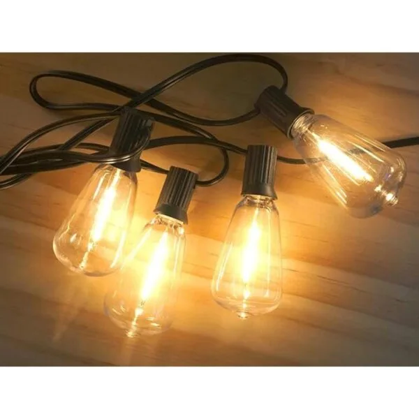 Newpow Cadena de luces para exteriores de 36 pies con_4