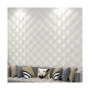 Art3d Panel de pared 3D de PVC con círculos entrelazados