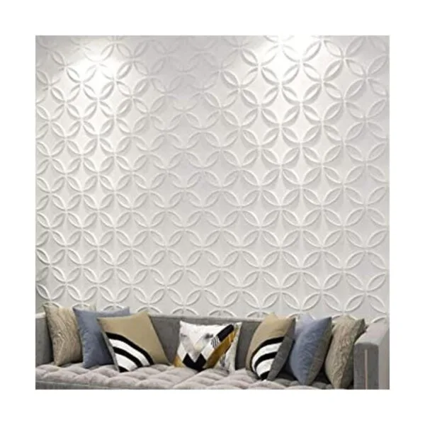 Art3d Panel de pared 3D de PVC con círculos entrelazados