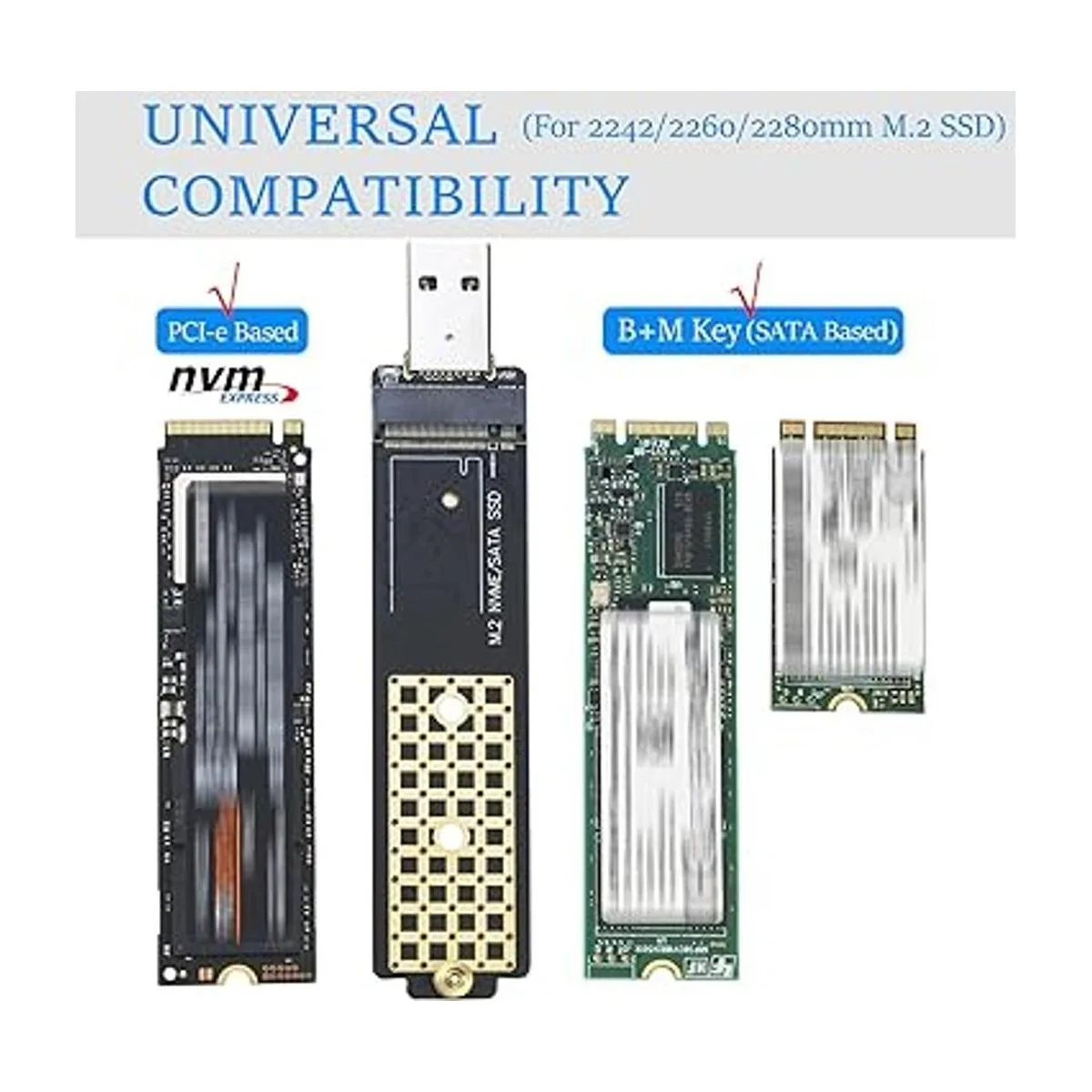 Adaptador M.2 a USB tarjeta de lector RIITOP NVMe a USB_2