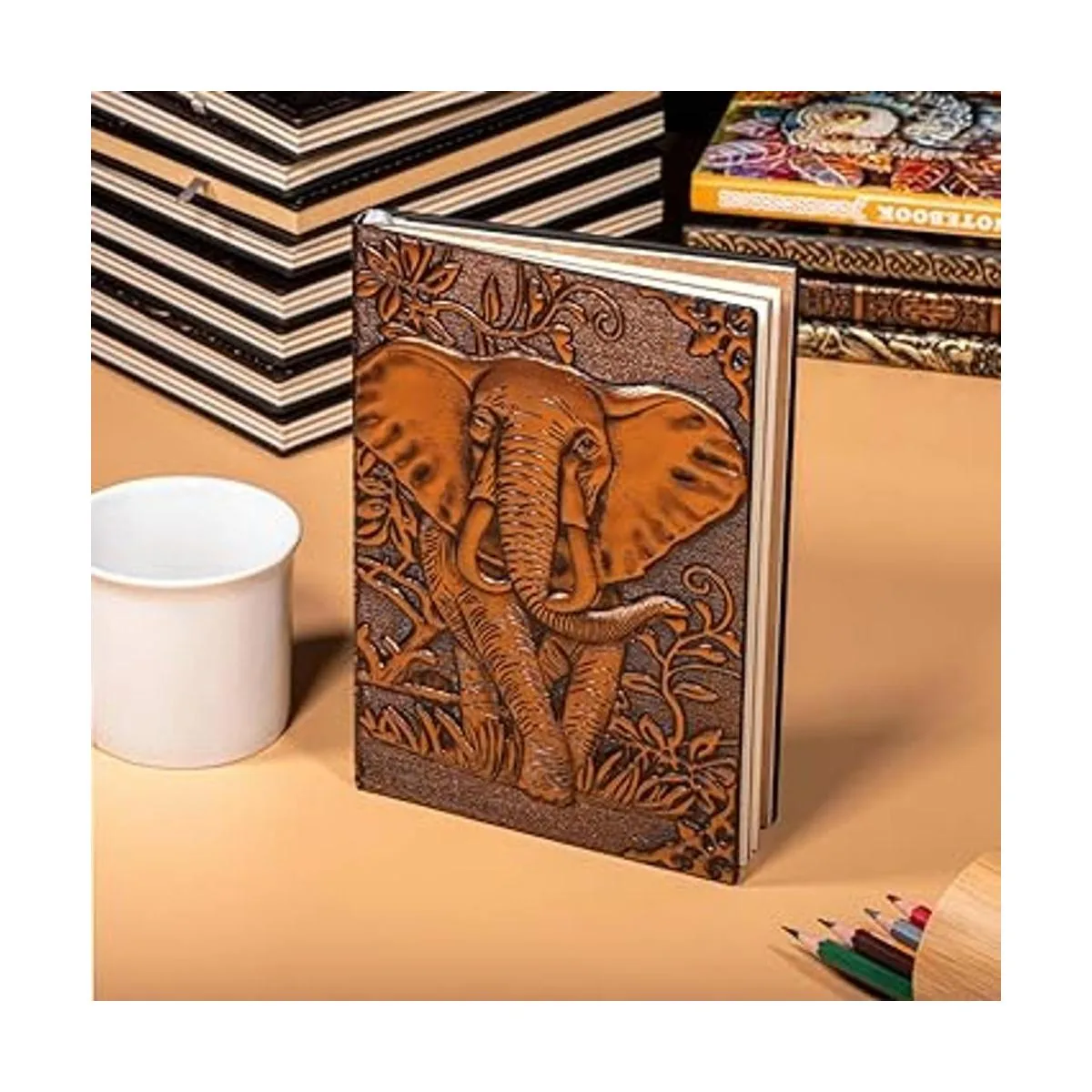 MOLSHINE Diarios A5 5.5 x 8.3 pulgadas en relieve_6