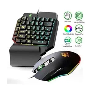 Teclado y ratón para juegos combinados con cable de 39