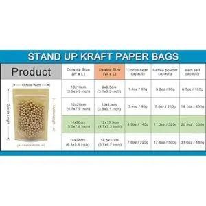 50 piezas de papel kraft transparente marrón Fornt para_2