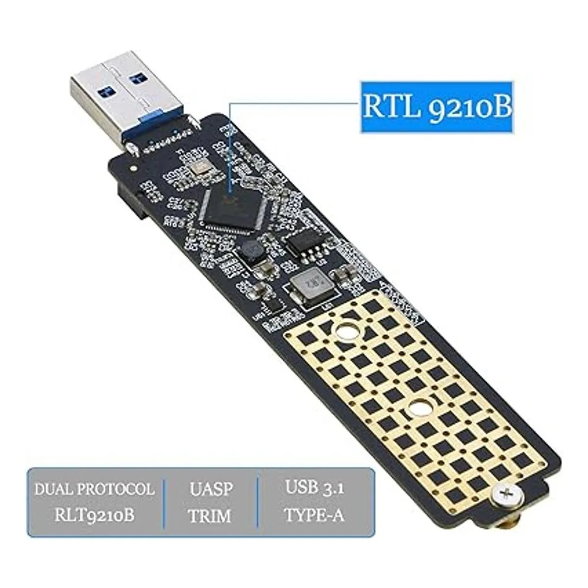 Adaptador M.2 a USB tarjeta de lector RIITOP NVMe a USB_3