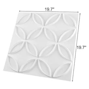 Art3d Panel de pared 3D de PVC con círculos entrelazados