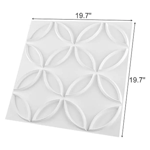 Art3d Panel de pared 3D de PVC con círculos entrelazados