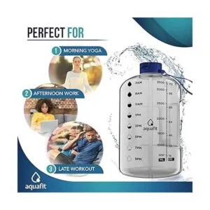 AQUAFIT Botella de agua de 1 galón con marcador de_5