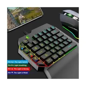 Teclado y ratón para juegos combinados con cable de 39