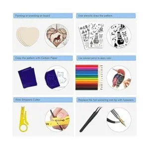 Kit de quema de madera 116 piezas herramienta_5