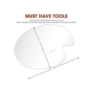 Paleta de pintura acrílica grande 2 piezas de 15.7 x 11.8