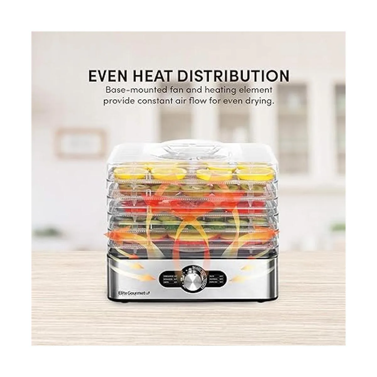 Elite Gourmet EFD3321 Deshidratador de alimentos_4