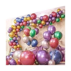 Globos coloridos para fiesta 100 globos metálicos_5