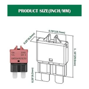 LENKRAD Fusible de disyuntor de fusible reiniciable de 10_2