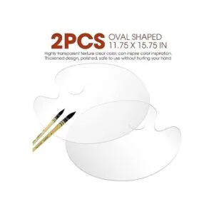 Paleta de pintura acrílica grande 2 piezas de 15.7 x 11.8