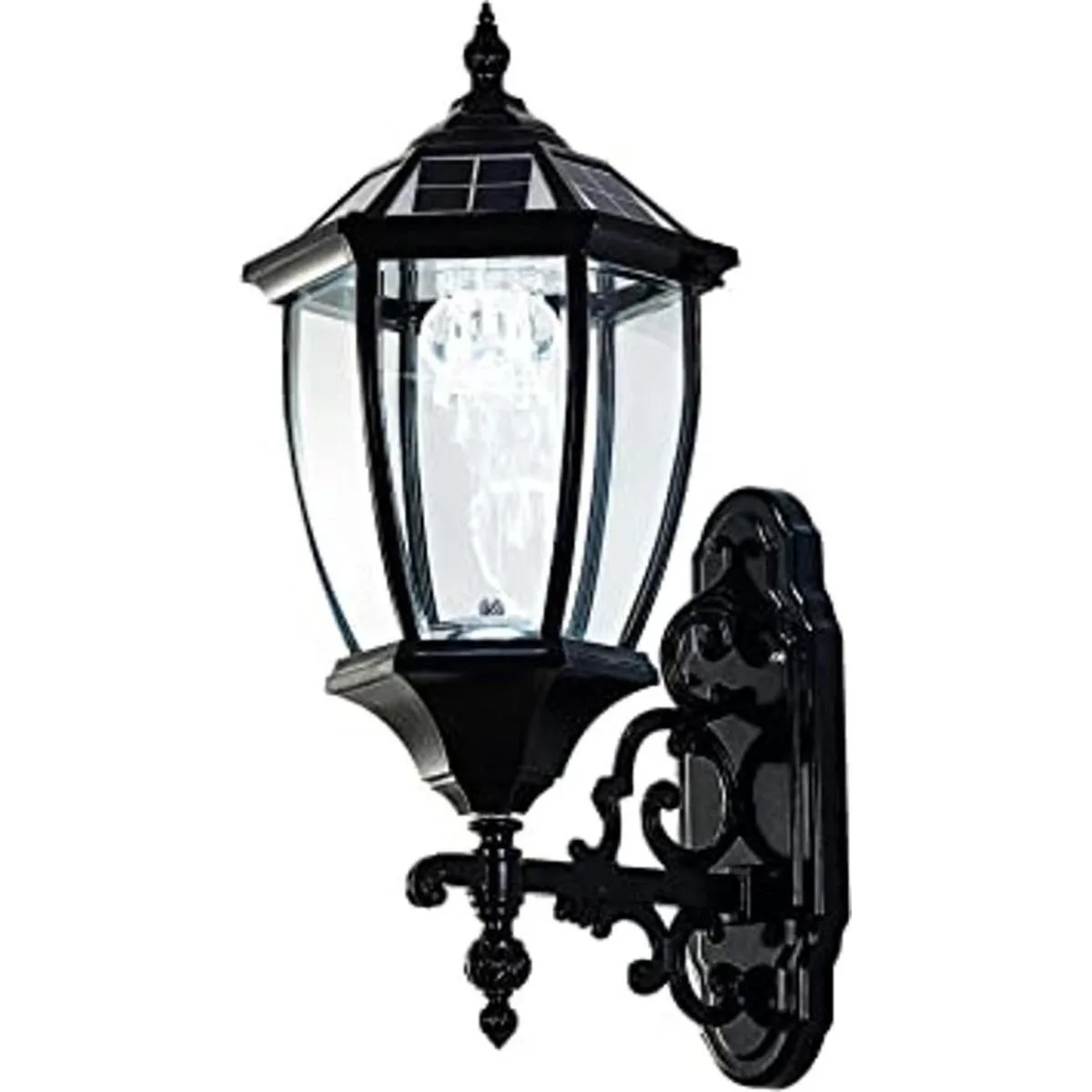 Lámpara de pared solar con sensor de luz impermeable