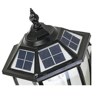 Lámpara de pared solar con sensor de luz impermeable