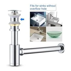 MENATT Kit de tubería de desodorante redondo con trampa P