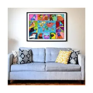 Think2Master Colorido mapa mundial de pájaros_4