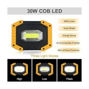 TSUN Luz de trabajo LED COB de 30 W 2000 LM recargable_2