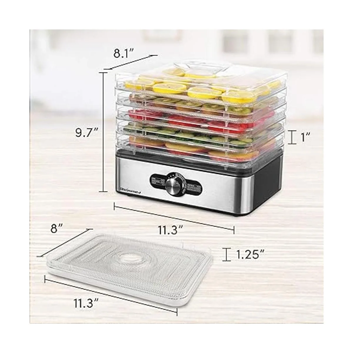 Elite Gourmet EFD3321 Deshidratador de alimentos_6