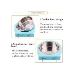 Kahson Cuenco para perro con caja de acero inoxidable_2