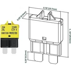 LENKRAD Fusible disyuntor de 20 amperios de perfil bajo_5