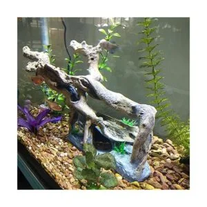 PINVNBY Decoración de acuario de madera flotante de resina_4