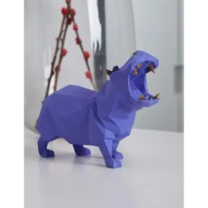 HAUCOZE Figura decorativa de hipopótamo diseño de animales_2