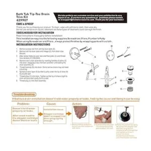 Artiwell Juego de molduras de bañera de punta con placa