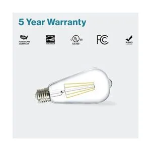 Sunco Lighting Bombillas LED Edison vintage equivalente a_5